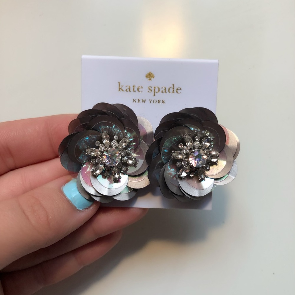 Kate Spade silver flower earrings